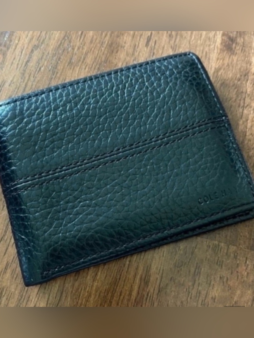 Cole Haan Black Bi-Fold Leather Wallet
